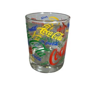COCA-COLA Vintage Logo Script Glass (OLD FASHIONED GLASS)